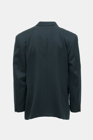 Oscar de la Renta Wool Blend Double Breasted Blazer