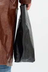Our Legacy Black Glossy Leather Beyond Tote Bag