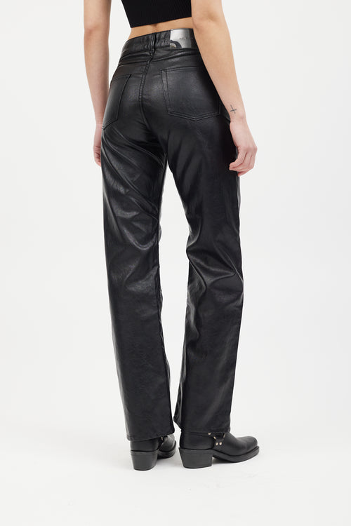 Our Legacy Black Faux Leather Linear Moto Pant