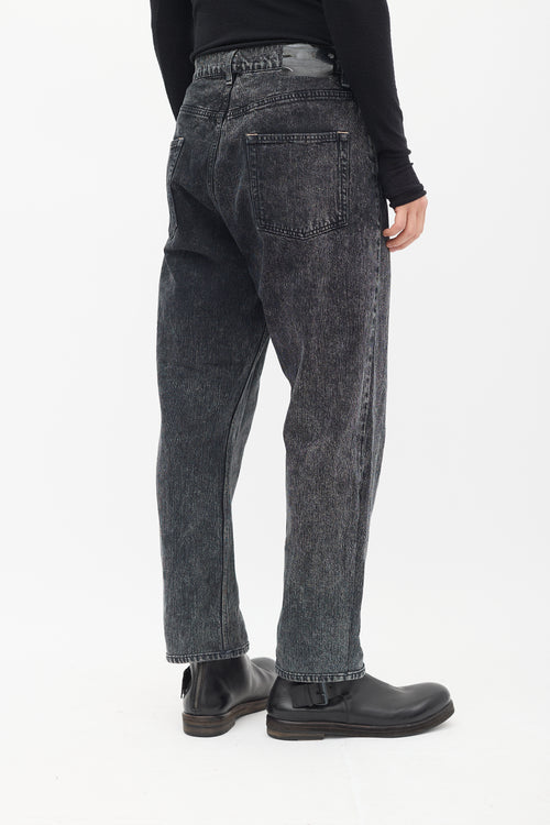 Black Woven Formal Cut Jeans