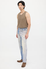 Our Legacy Blue Distressed Trompe L'oeil Jeans