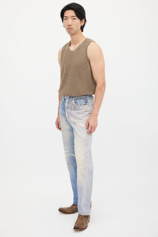 Our Legacy Blue Distressed Trompe L'oeil Jeans