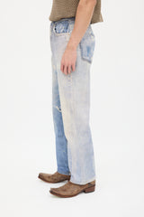 Our Legacy Blue Distressed Trompe L'oeil Jeans