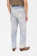 Our Legacy Blue Distressed Trompe L'oeil Jeans