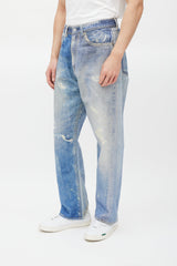 Our Legacy Blue Distressed Trompe L'oeil Jeans