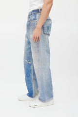 Our Legacy Blue Distressed Trompe L'oeil Jeans