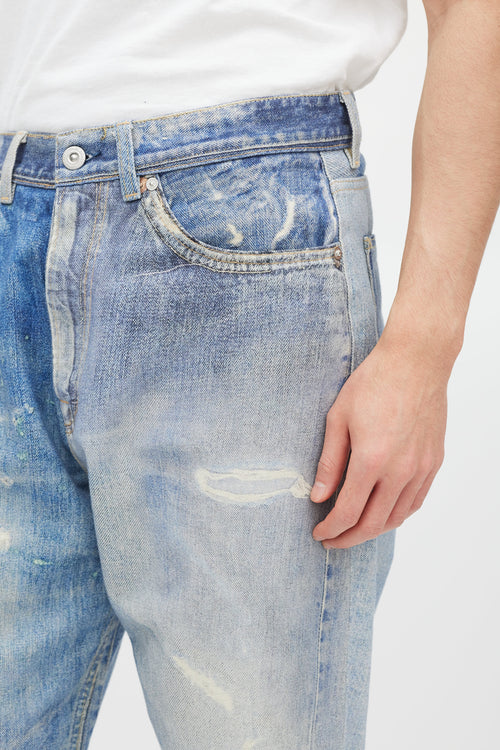 Our Legacy Blue Distressed Trompe L'oeil Jeans