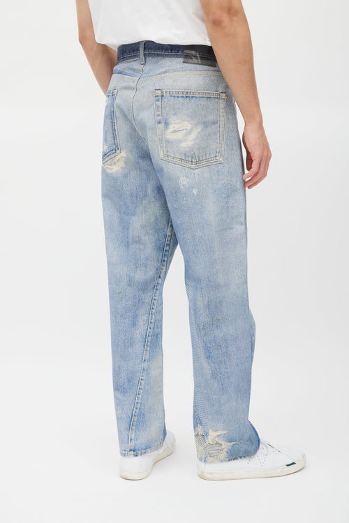 Our Legacy Blue Distressed Trompe L'oeil Jeans