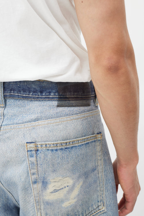 Our Legacy Blue Distressed Trompe L'oeil Jeans