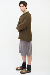 Our Legacy Green Tinsel Sonar Round Neck Sweater