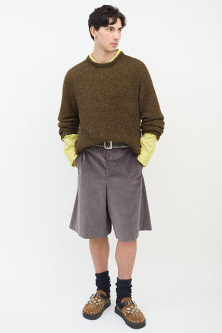 Our Legacy Green Tinsel Sonar Round Neck Sweater