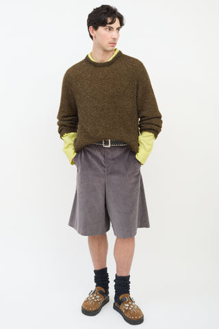 Our Legacy Green Tinsel Sonar Round Neck Sweater