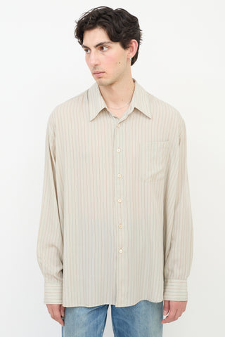 Our Legacy Grey & Multicolour Above Striped Shirt