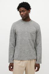 Our Legacy Grey Wool Longsleeve Top