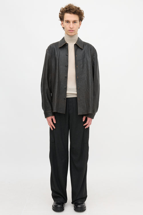 Our Legacy Leather Welding Shirt