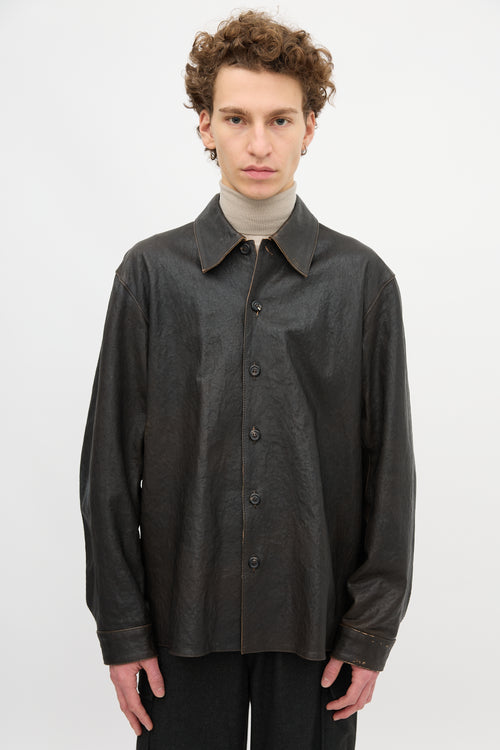 Our Legacy Leather Welding Shirt