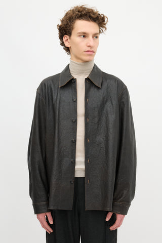 Our Legacy Leather Welding Shirt