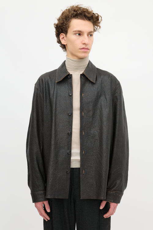 Our Legacy Leather Welding Shirt