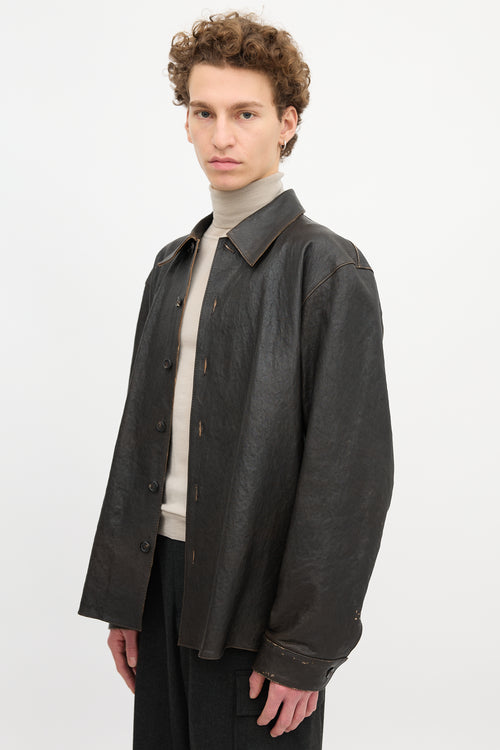 Our Legacy Leather Welding Shirt