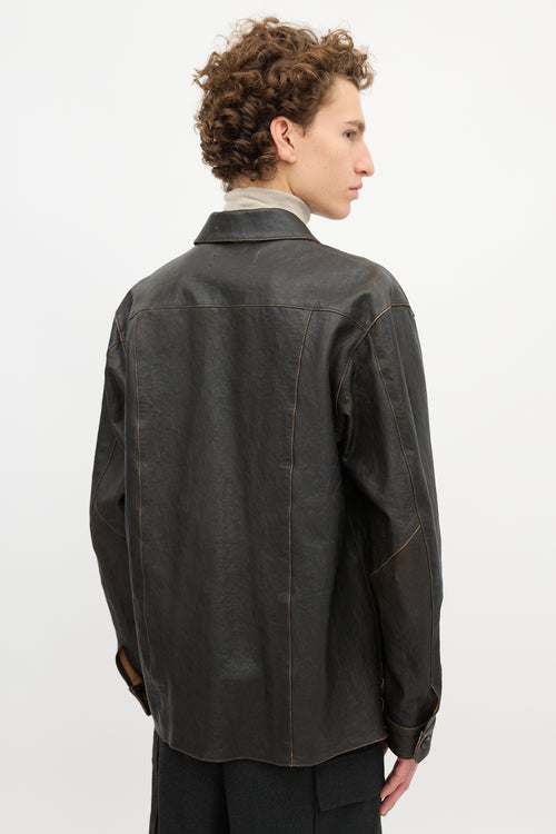 Our Legacy Leather Welding Shirt