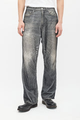 Our Legacy Navy & White Corduroy Third Cut Pant