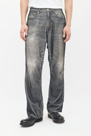Our Legacy Navy & White Corduroy Third Cut Pant