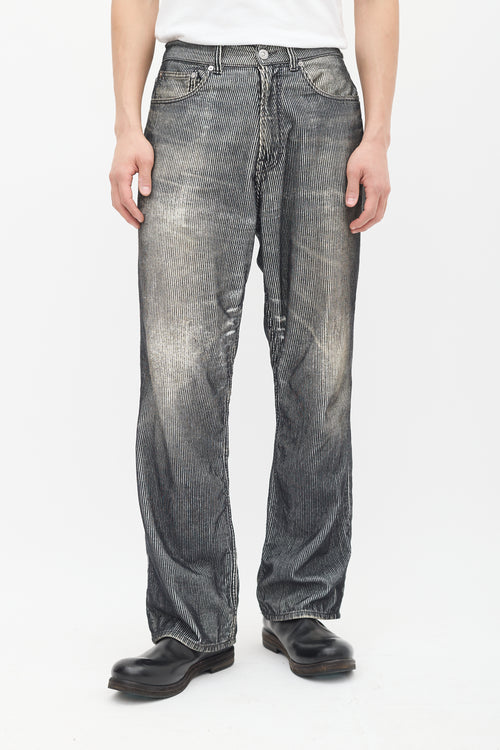 Our Legacy Navy & White Corduroy Third Cut Pant