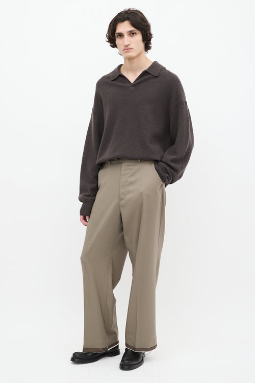 Our Legacy Taupe Wool Raw Edge Trouser