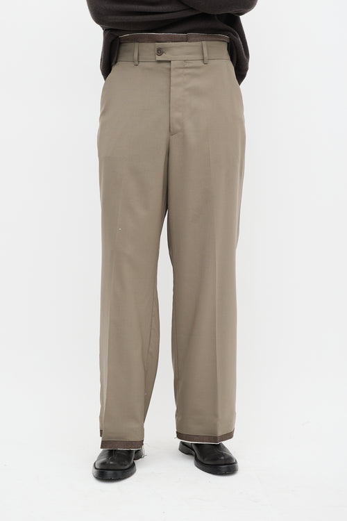 Our Legacy Taupe Wool Raw Edge Trouser