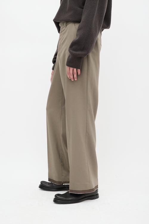 Our Legacy Taupe Wool Raw Edge Trouser