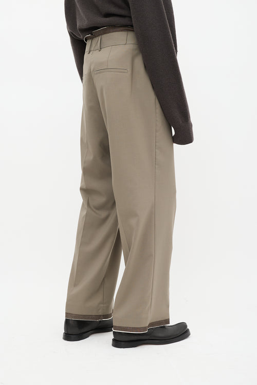 Our Legacy Taupe Wool Raw Edge Trouser