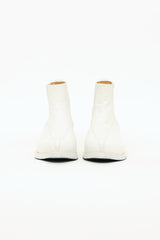 Our Legacy White Leather Textured Ankle Boot