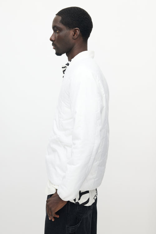 Our Legacy White Quilted Bomber Jacket