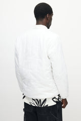 Our Legacy White Quilted Bomber Jacket