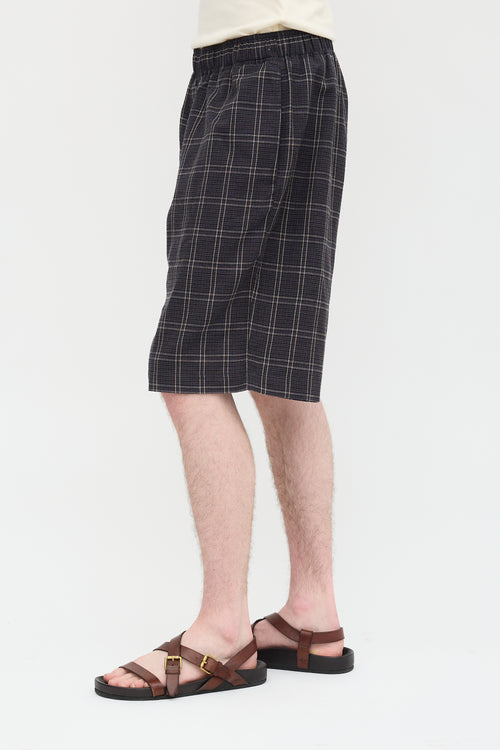 Our Legacy Plaid Drape Shorts