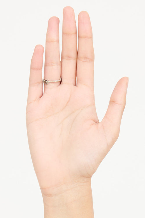 P.Love 927 Sterling Silver Emerald Ring