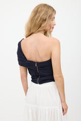 Johanna Ortiz Knotted Tie One Shoulder Top