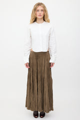 Jacquemus Cropped Gris Collarless Shirt