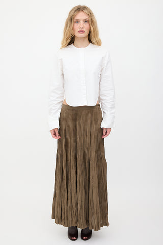 Jacquemus Cropped Gris Collarless Shirt