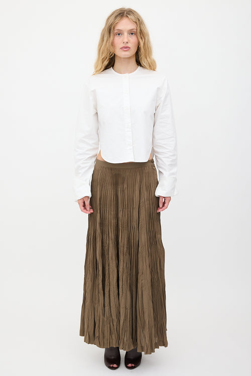 Jacquemus Cropped Gris Collarless Shirt