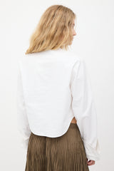Jacquemus Cropped Gris Collarless Shirt