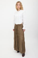 Issey Miyake Crushed Pleats Midi Skirt
