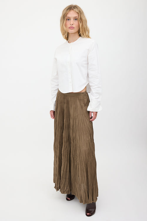 Issey Miyake Crushed Pleats Midi Skirt