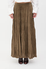 Issey Miyake Crushed Pleats Midi Skirt