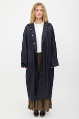 Tibi Crispy Nylon Hooded Coat