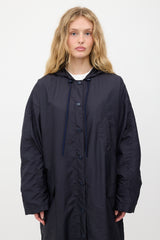 Tibi Crispy Nylon Hooded Coat