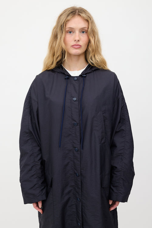 Tibi Crispy Nylon Hooded Coat