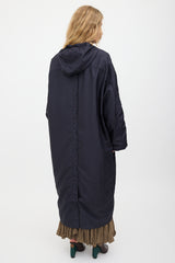 Tibi Crispy Nylon Hooded Coat