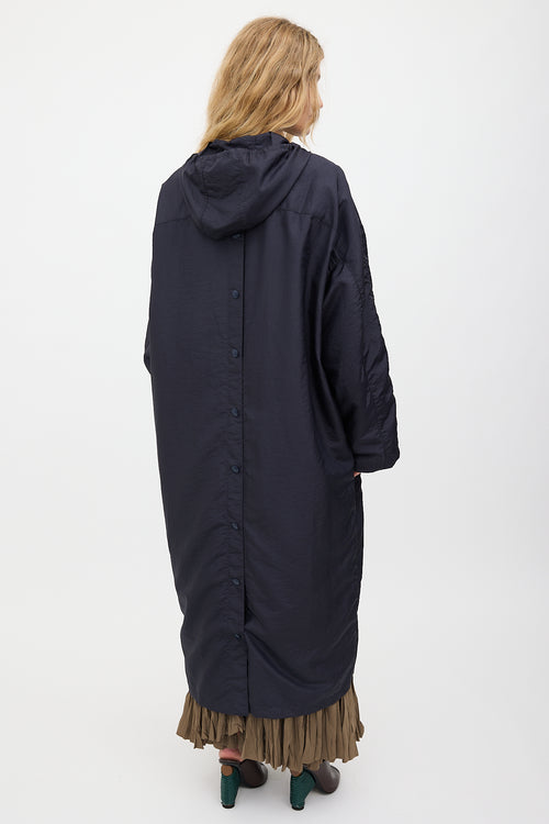 Tibi Crispy Nylon Hooded Coat
