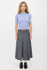Thom Browne Wool 4-Bar Short Sleeve Sweater